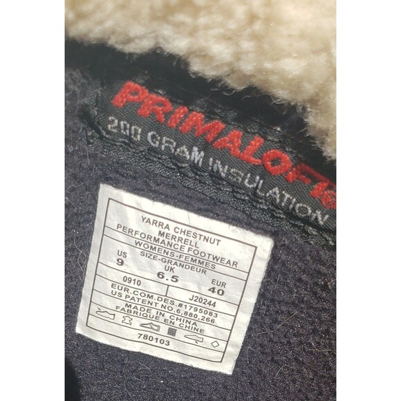 MERRELL SPIRIT TIBET YARRA CHESTNUT Polartec Winter Pull On Boots Women's Size 9 - Picture 9 of 16